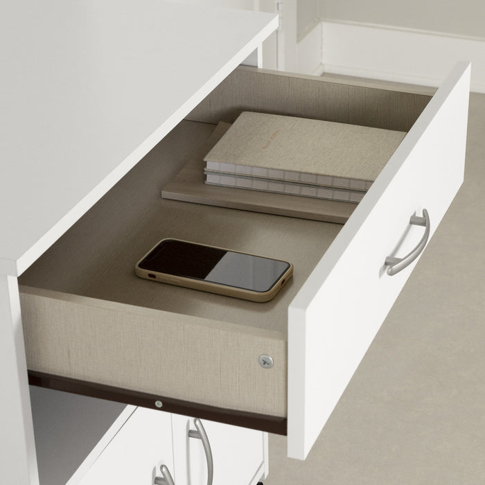 Axess Rangement A Imprimante Sur Roulettes - Blanc Solide