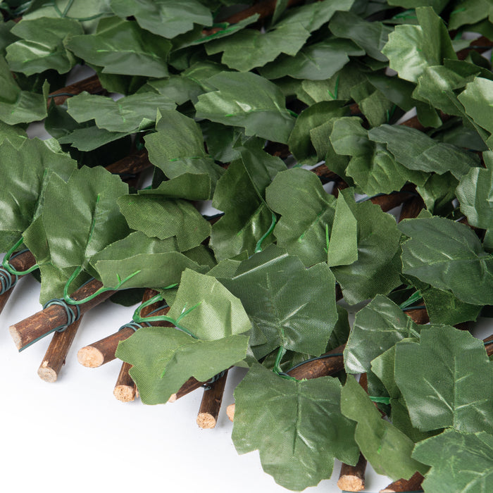 Treillis de saule extensible avec feuilles de lierre - 40 po x 80 po