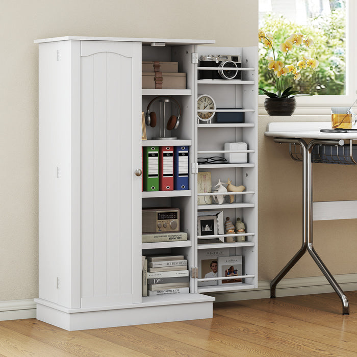 HOMCOM Armoire de rangement avec etageres a 5 niveaux, 12 etageres a epices
