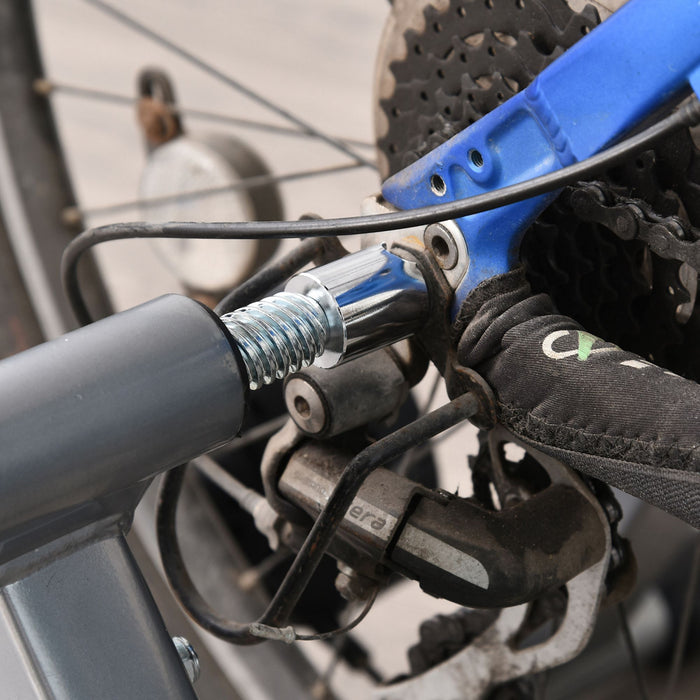 Soozier Support D'entrainement De Velo Magnetique Pour Velo D'interieur Avec 5 Niveaux De Resistance Reglable Argent
