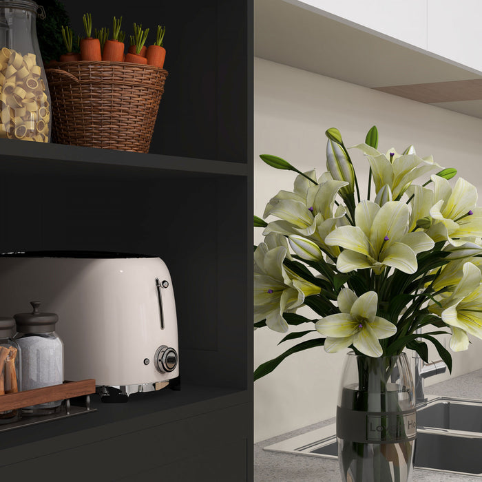 HOMCOM 63\" Buffet avec Huche, Armoire de Rangement avec Etagere Ajustable