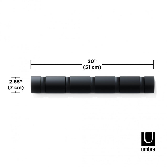 5 crochets muraux Flip de Umbra - noirs