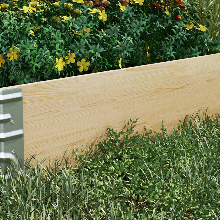 Outsunny Lit De Jardin Sureleve En Bois Pliable Avec Fond Ouvert