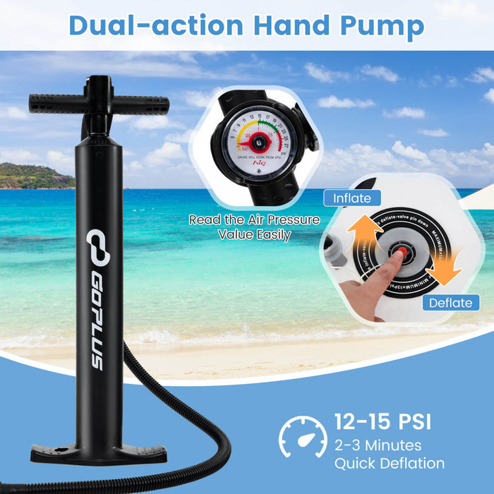 Petite Planche Gonflable De Sup Goplus, Planche De Pagaie Portable Avec Des Anneaux 5d