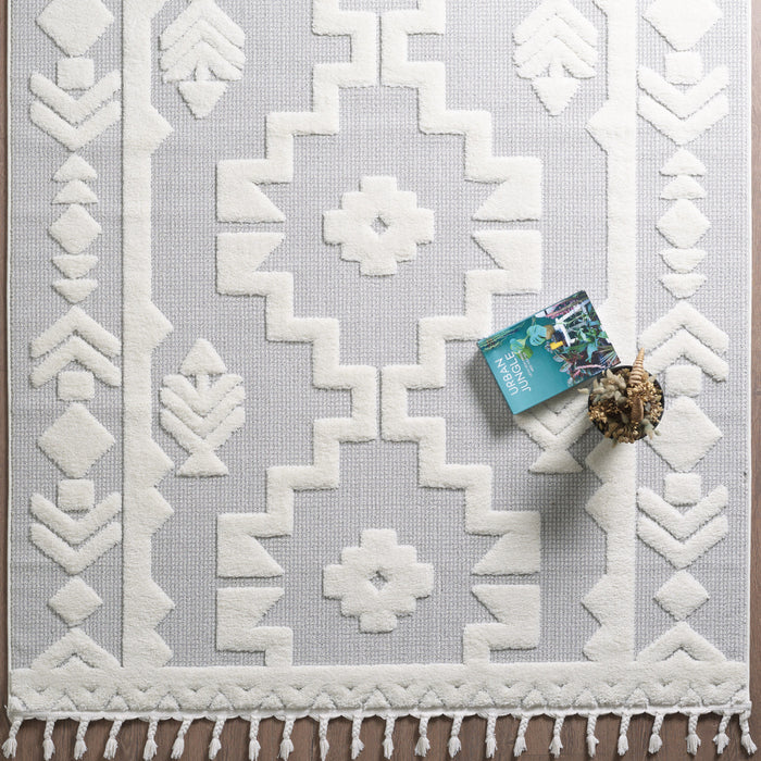 Carpette à poil long Quinto Tres Moroccan - 7 pi 7 po x 10 pi