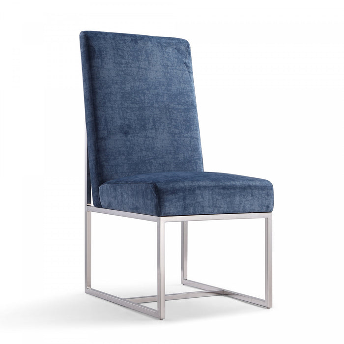 Ensemble moderne de 6 chaises de salle a manger Element en bleu