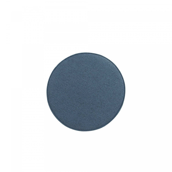 Lot de 2 poufs d’appoint Bailey style milieu du siecle moderne, rembourres, bleu