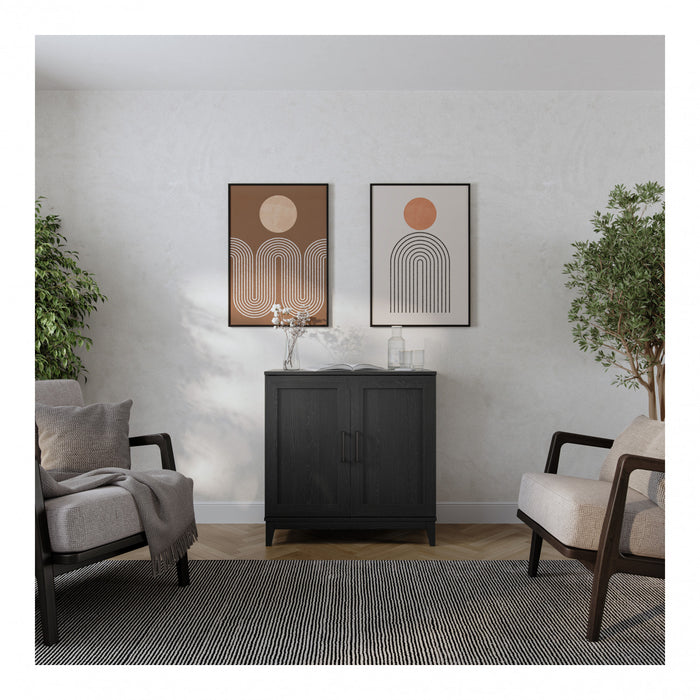 Modulr Armoire D’appoint A 1 Tablette Reglable – Chene Noir