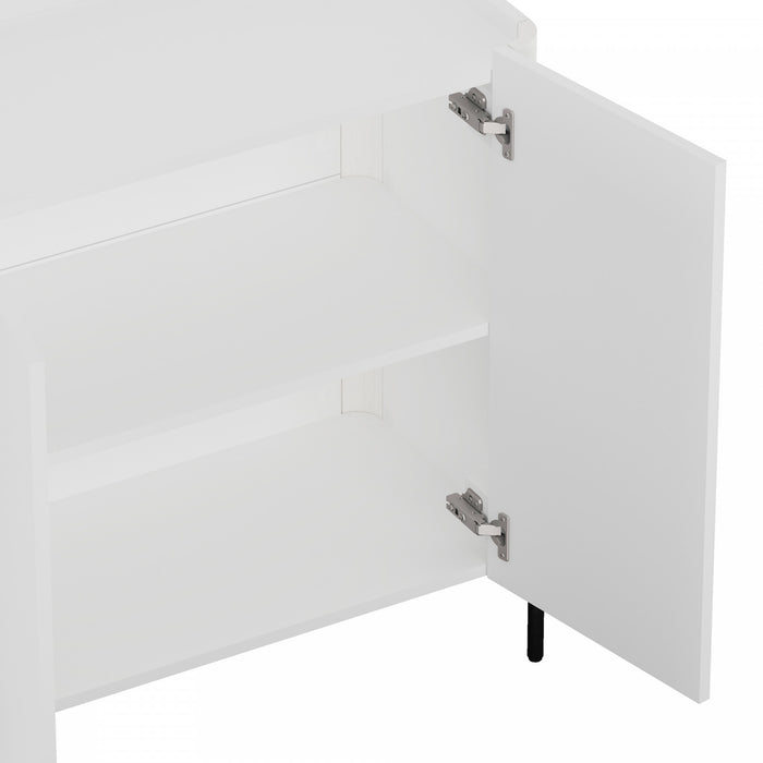 Buffet et meuble d’appoint Abbey Modern 2 pieces en blanc