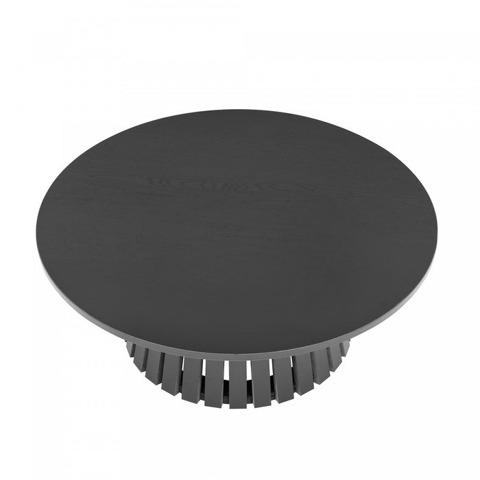 Ensemble de 2 tables Layla style scandinave moderne : table basse et table d’appoint, coloris noir