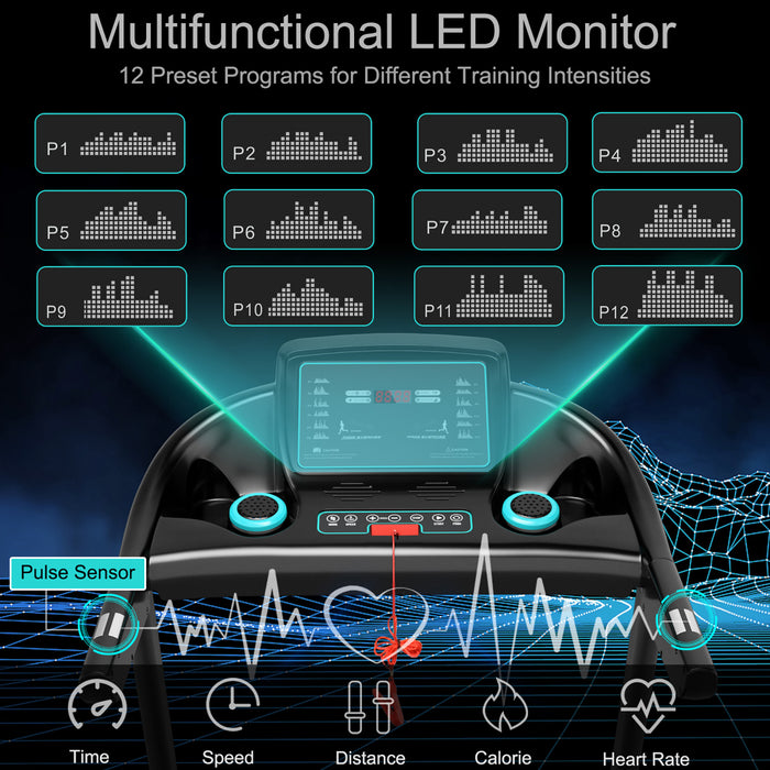 Machine De Course Electrique De Marque Superfit De 2,28 Cv Tapis De Course Avec Haut-parleur Bluetooth Controle Via Une Application