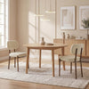 HOMCOM Upholstered Linen Fabric Dining Chairs, Kitchen Chairs, Beige