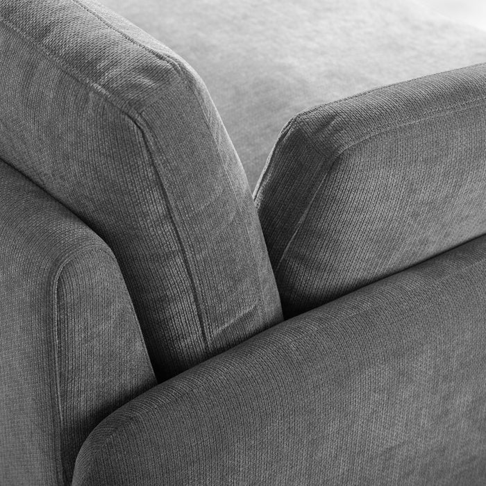Fauteuil d’appoint surdimensionne Olivia avec coussins, gris