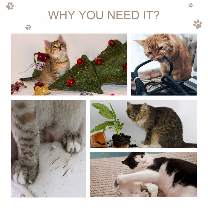 Pawhut Arbre A Chat D'interieur, Condo A Plusieurs Niveaux Avec Griffoir En Sisal, Perchoir, Boule A Suspendre, Gris Clair