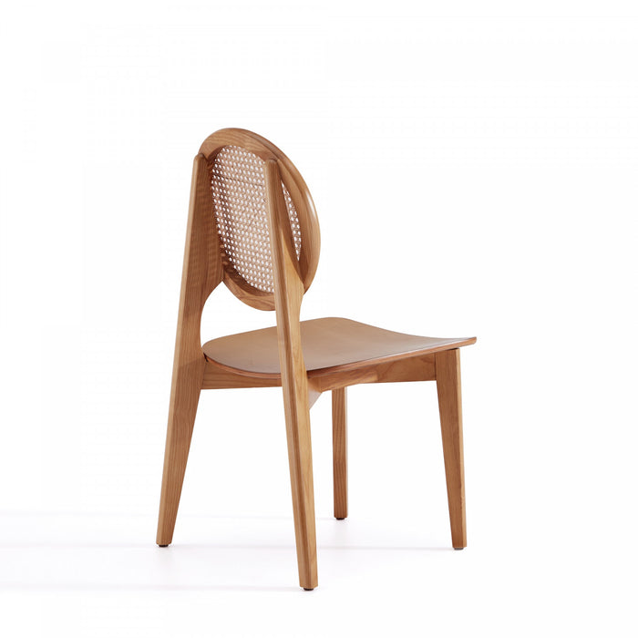 Chaise de salle a manger en bois style industriel Versailles, finition naturelle - Lot de 4