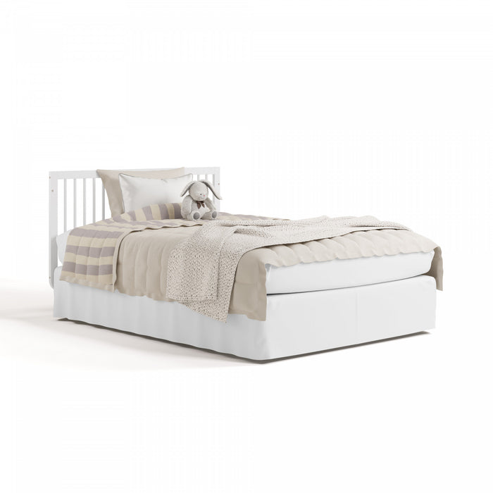 Storkcraft Santorini Lit de bebe convertible 5-en-1 - Blanc avec bois clair