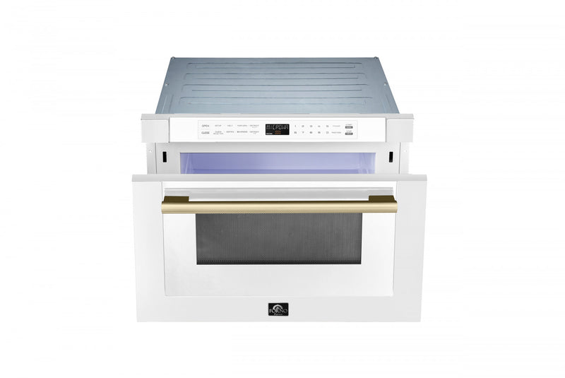 Tiroir-four a micro-ondes Espresso Capoliveri 24 po en blanc, 1,2 pi³ - FMWDR3000-24WHT