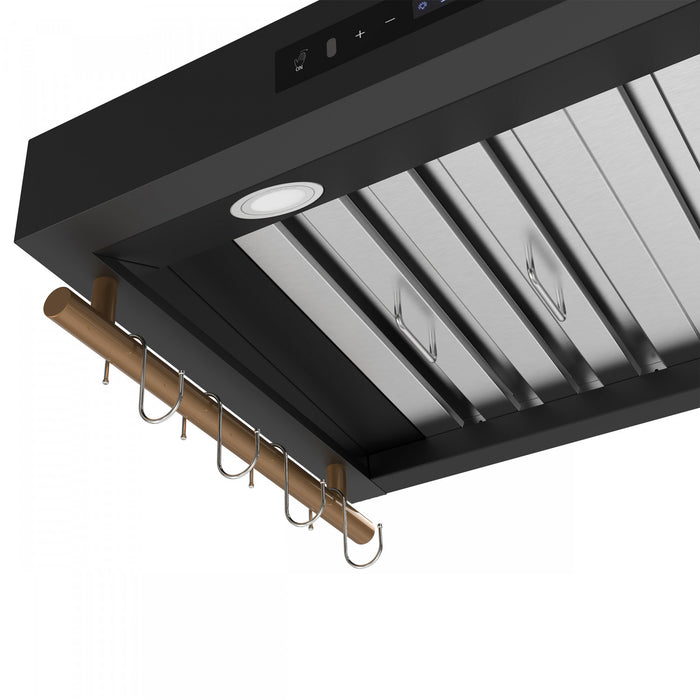 Hotte de cuisiniere murale Venezia de 30 po, noir-FRHWM5503-30BLK
