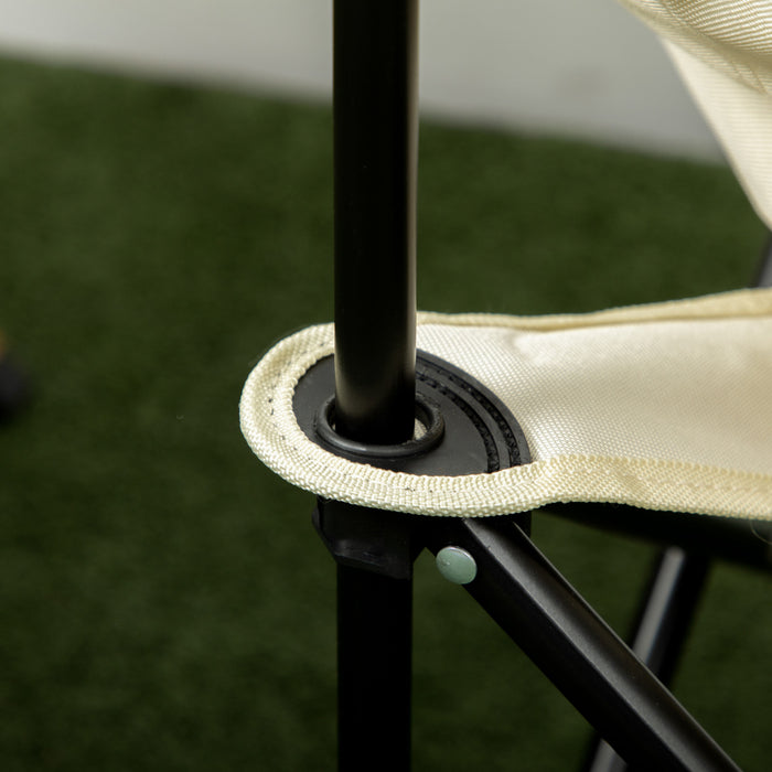 Outsunny chaise de Camping legere pour adultes avec poche laterale de sac