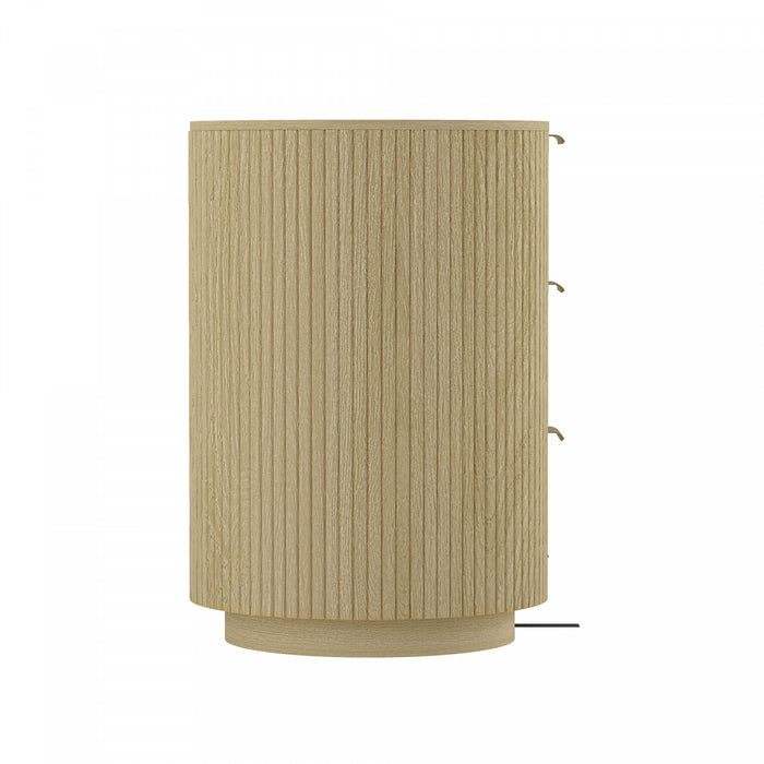 Commode Olivia Manhattan Moderne 71\" en chene naturel (6 tiroirs)