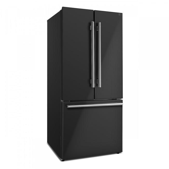 Refrigerateur Espresso Gallipoli de 30 po a portes francaises, noir, 17,5 pi³ – FFFFD1974-31BLK