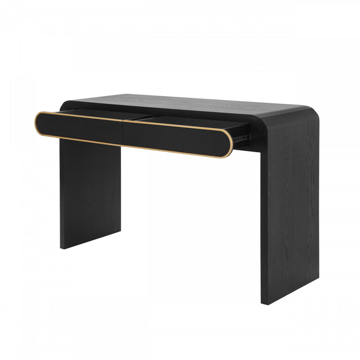 Console en bois Olivia 120 cm avec tiroirs - noire