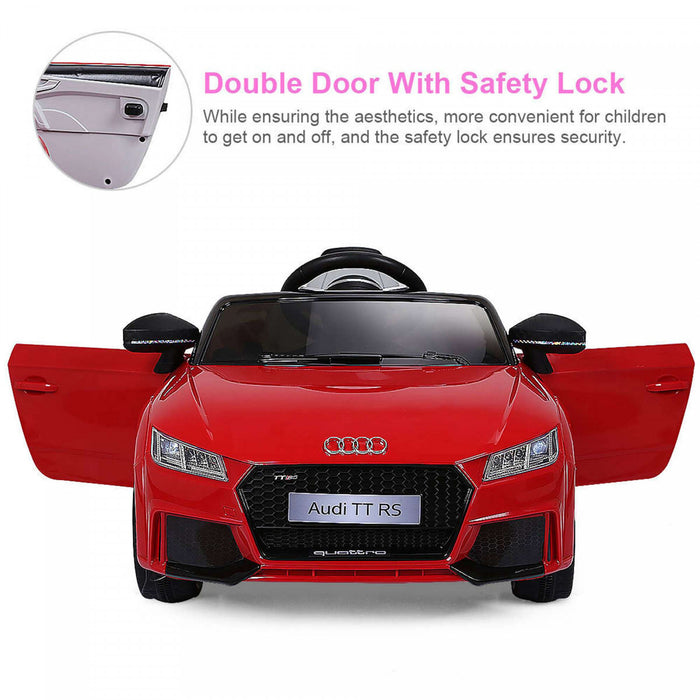 12v Audi Tt Rs Electrique Des Enfants Roulent Sur La Voiture Autorisee Telecommande Mp3