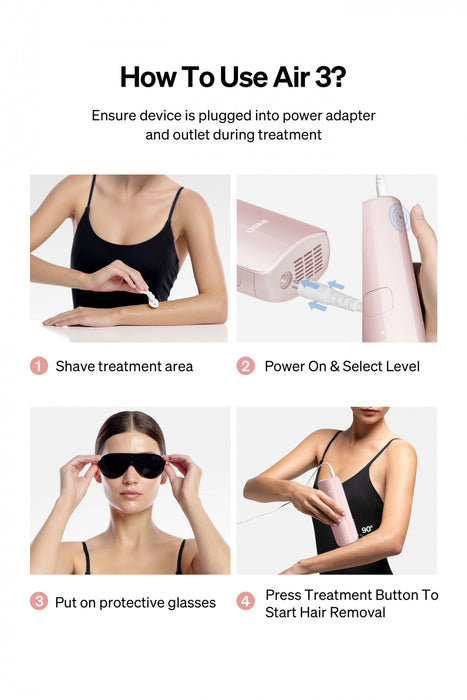 Ulike Air 3 Epilateur IPL a Refroidissement Sapphire Ice-Cooling – Rose