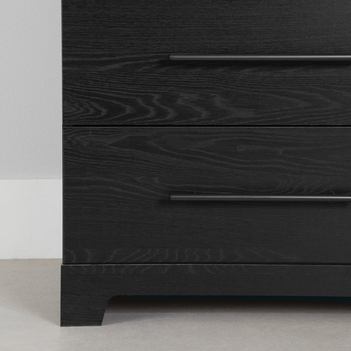 Commode verticale Primo à 5 tiroirs - chêne noir