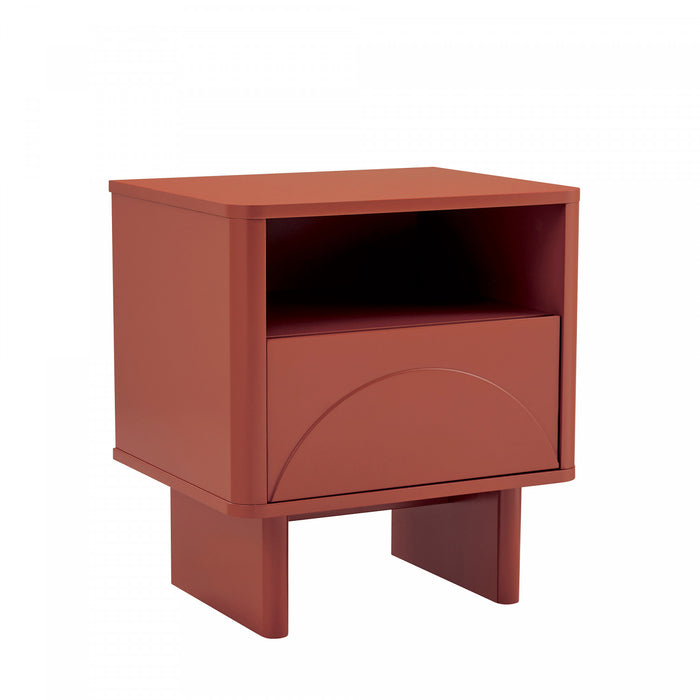Table de nuit Ella Modern 20\" en terre cuite (1 tiroir)