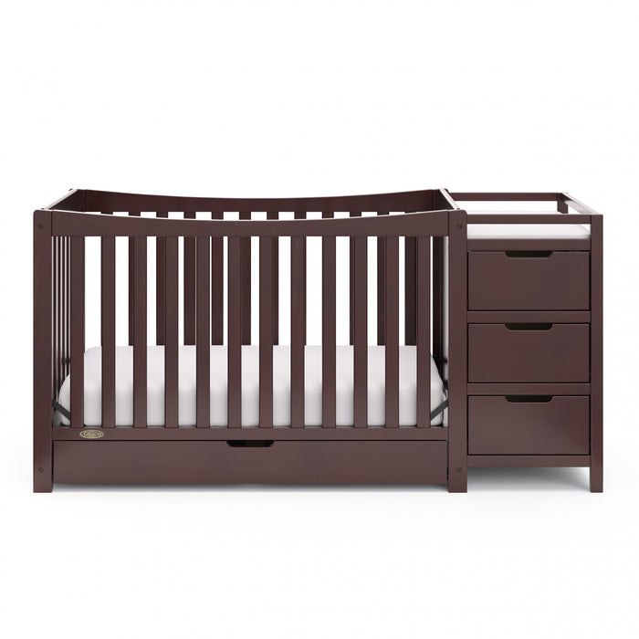 Graco Remi Lit de bebe convertible 4-en-1 avec table a langer - Espresso