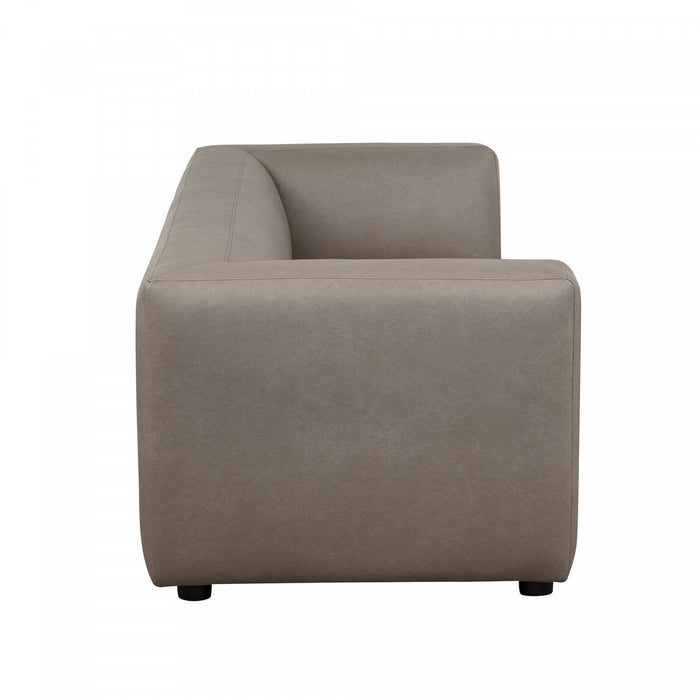 Canape contemporain moderne Lukas 89\" tapisse en taupe