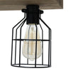 Abell 4 Light Rustic Wood Pendant, Onyx, 32"L Lamp | Abell Suspension rustique en bois a 4 lumieres, Onyx, 32 po L