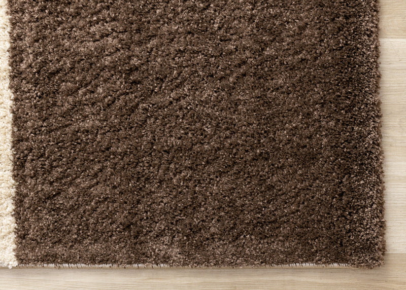 Tapis Fairmont a carreaux brun beige blanc, 7'10\" x 10'6\"