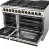 Forno Galiano 48" White Dual Fual Range, 6.58 cu. ft. double ovens- FFSGS6156-48WHT | Cuisiniere a double combustible Galiano 48 po, blanche, 6,58 pi³ double four - FFSGS6156-48WHT