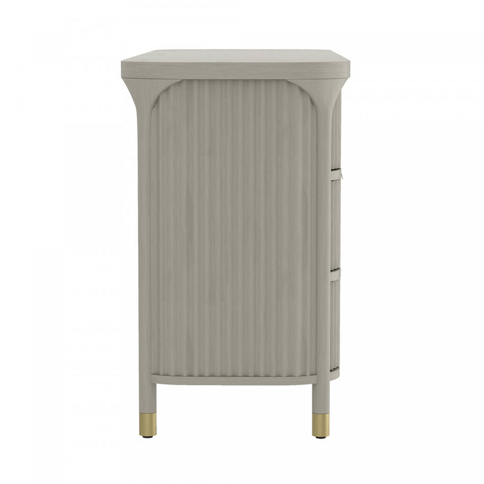 Commode contemporaine Park 68\" en gris (6 tiroirs)
