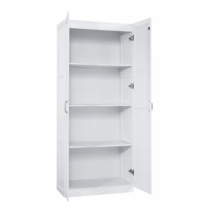 Armoire-penderie moderne 2 pieces Cornelia en blanc