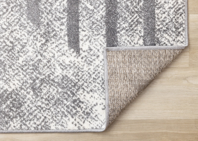Carpette Covington à motifs de lignes géométriques vieillies pour l'intérieur - 6 pi 7 po x 9 pi 10 po