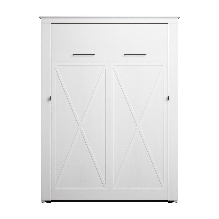 Lit double escamotable Key West de Bestar de 63 po (L) - blanc chêne solide