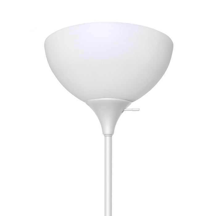 Ardelo Lampadaire avec lampe de lecture a col de cygne, Blanc neige, 71,5 po H