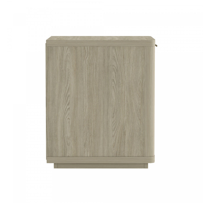 Table de nuit moderne Evelyn 20\" en bois naturel (1 tiroir)