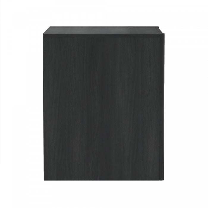 Table de nuit moderne Linda 24\" en gris charbon (2 tiroirs)