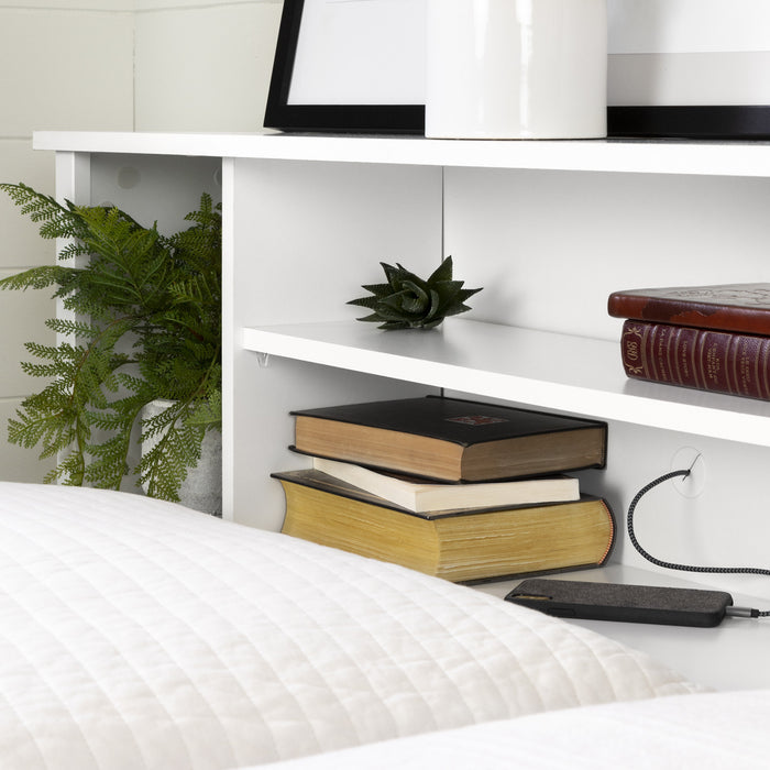 Vito Tete De Lit Bibliotheque - Blanc Solide