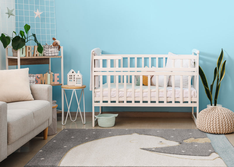 Tapis Kids toucher doux enfant ourson lapin, 3'11\" x 5'7\"