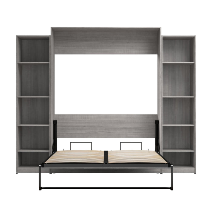 Grand lit escamotable Claremont de Bestar à 10 tablettes - gris platine