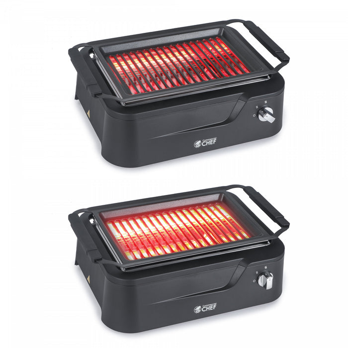 Gril infrarouge sans fumee d'interieur CHK Serie commerciale Chef