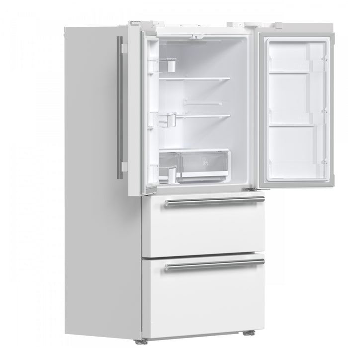 Refrigerateur Espresso Moena de 36 po a portes francaises, blanc, 19,2 pi³ – FFRBI1820-36WHT