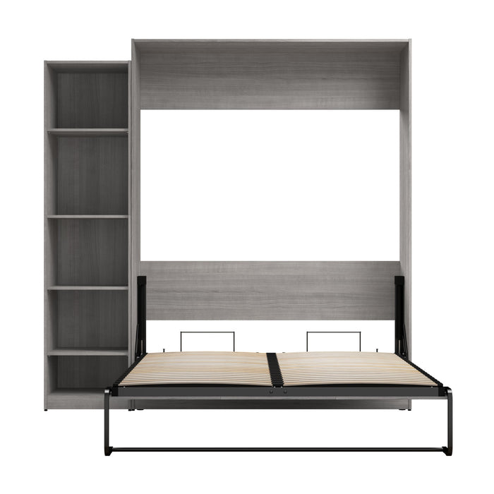 Grand lit escamotable Claremont de Bestar à 5 tablettes - gris platine