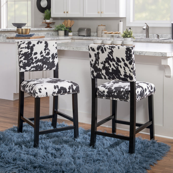 Tabouret Corey Udder Madness de hauteur comptoir en tissu - noir