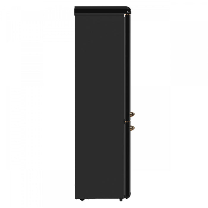 Refrigerateur Storico de 22 po style retro avec congelateur inferieur, noir, 9 pi³ - FFFFD1745-22BLK